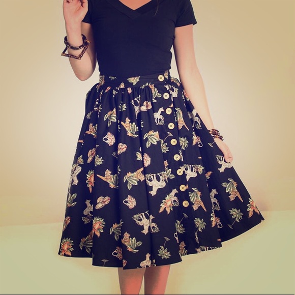 Hell Bunny Dresses & Skirts - Hell Bunny Messina 50’s Skirt vintage animals 🦓